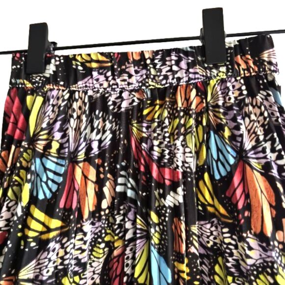 Art Class Child 4/5 Elastic Waist Pleated Boho Tiered Ruffle Butterfly Skirt #F - Picture 4 of 7